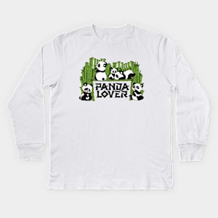 Panda Lover Christmas sweater Kids Long Sleeve T-Shirt